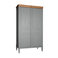 Шкаф для одежды Ольса-02 (серый/антик)